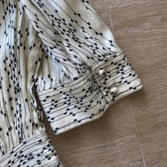 Sandro ecru button down silky dress, NWT, size 36 - Picture 6 of 8